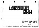 Thumbnail Toselli 465 and 465L Service Parts Catalog PDF