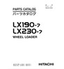 Thumbnail Hitachi LX190-7 LX230-7 Parts Manual for Wheel Loader