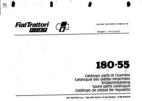 Product picture Fiat 180-55 Service Parts Catalog Tractor Manual PDF