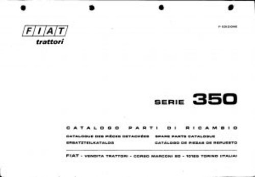 Product picture Fiat 350 Service Parts Catalog Tractor Manual PDF
