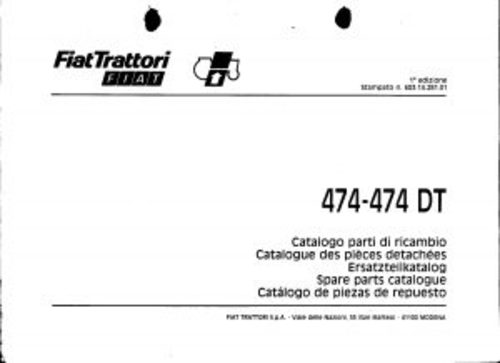 Product picture Fiat 474-474DT Service Parts Catalog Tractor Manual PDF