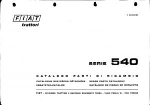 Product picture Fiat 540 Service Parts Catalog Tractor Manual PDF