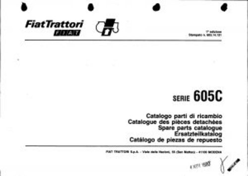 Product picture Fiat 605C Service Parts Catalog Tractor Manual PDF