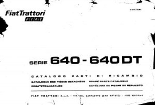 Product picture Fiat 640-640DT Service Parts Catalog Tractor Manual PDF