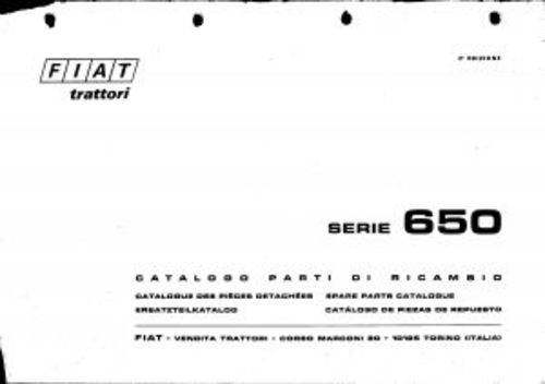 Product picture Fiat 650IT Service Parts Catalog Tractor Manual PDF
