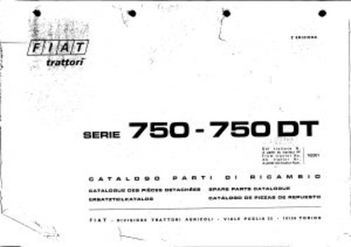 Product picture Fiat 750-750DT Service Parts Catalog Tractor Manual PDF