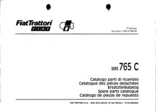 Product picture Fiat 765C Service Parts Catalog Tractor Manual PDF