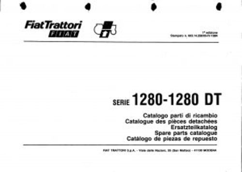 Product picture Fiat 1280-1280DT Service Parts Catalog Tractor Manual PDF