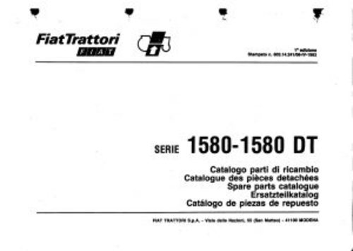 Product picture Fiat 1580-1580DT Service Parts Catalog Tractor Manual PDF
