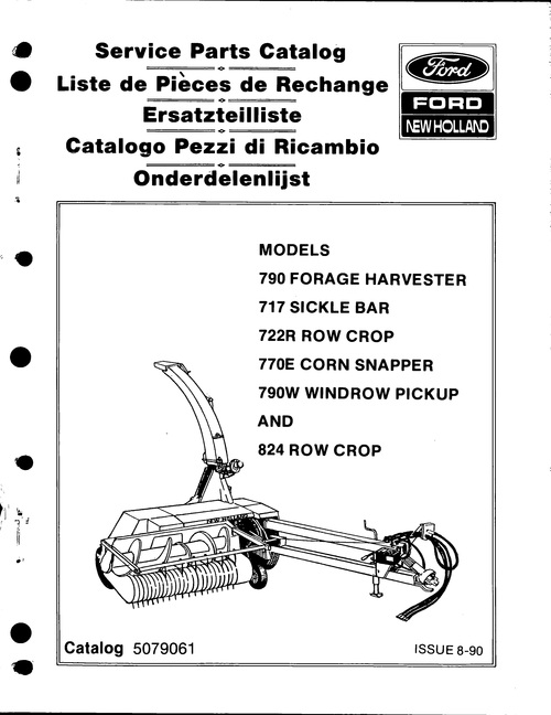 Product picture Ford New Holland 790W Windrow pickup Service Parts Catalog
