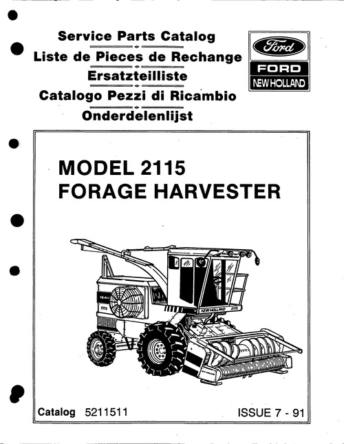 Product picture Ford New Holland 2115 Forage Harvester Service Parts Catalog