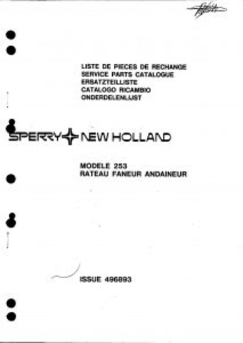 Product picture New Holland 253 Rake Tedder Service Parts Catalog PDF