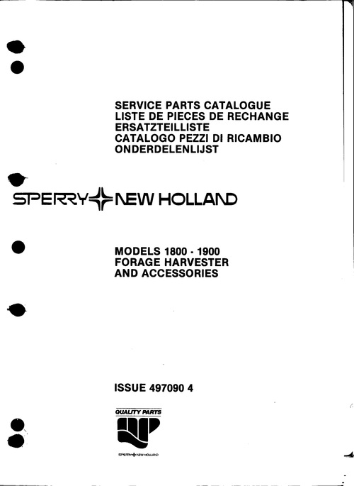 Product picture New Holland 1800 1900 Forage Harvester Parts Catalog PDF