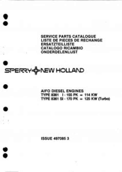 Product picture New Holland Aifo 8361L 114KW Service Parts Catalog PDF