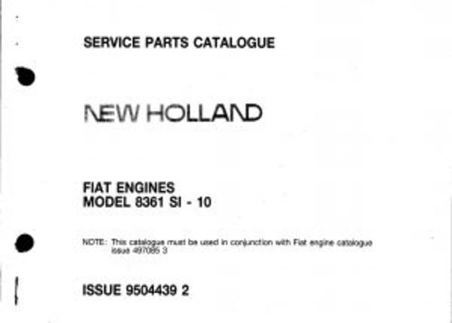 Product picture New Holland 8361 SI-10 Service Parts Catalog Tractor PDF