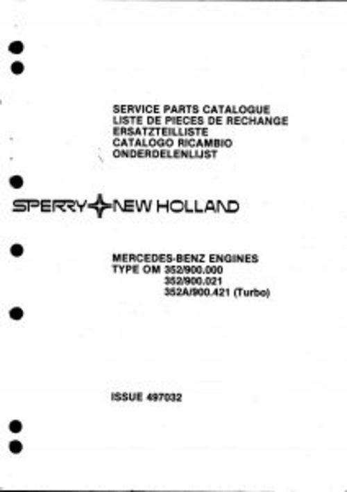 Product picture New Holland 352 352A Turbo Service Parts Catalog Tractor PDF