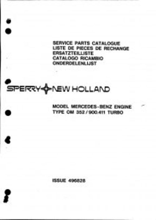 Product picture New Holland OM 352 900.411 Turbo Service Parts Catalog PDF