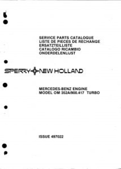 Product picture New Holland OM 352A 900.417 Turbo Service Parts Catalog PDF