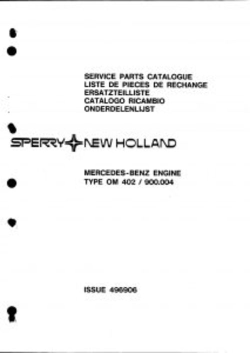 Product picture New Holland OM 402 900.004 Service Parts Catalog PDF Tractor