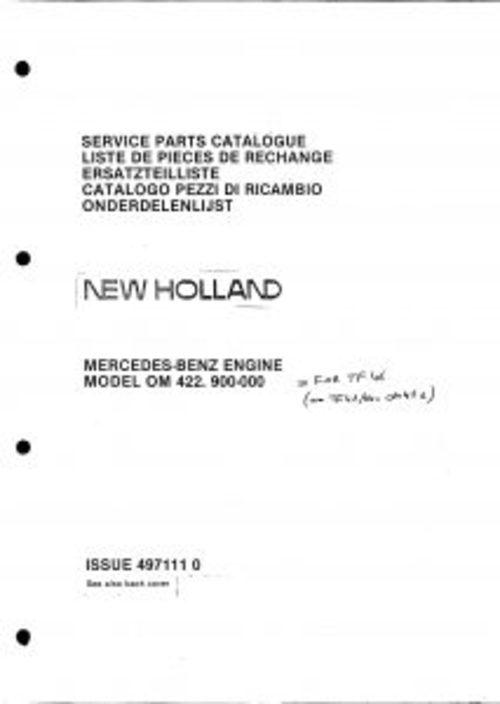 Product picture New Holland OM 422 900-000 Service Parts Catalog Tractor PDF