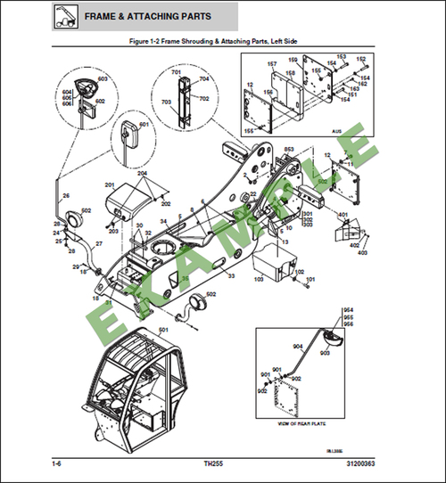 Product picture Caterpillar TH255 Parts Manual Telescopic forklift