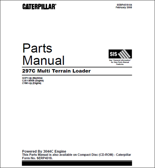Product picture Caterpillar 297 Parts Manual for Multi Terrain Loader