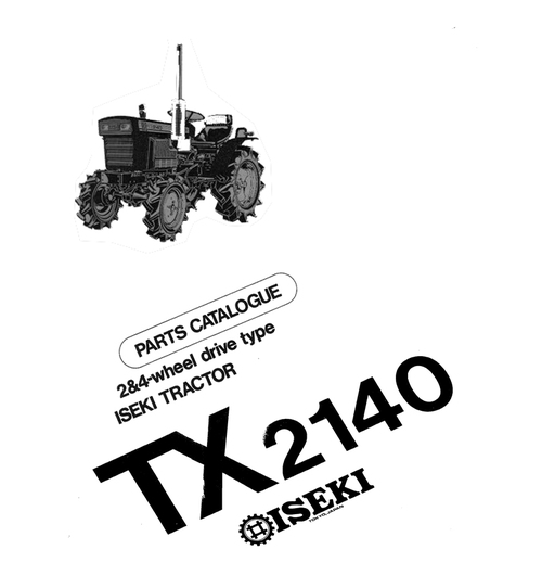 Product picture Iseki TX2140 Parts Manual Catalog